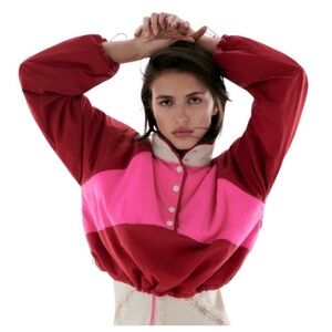 Zara Shearling Colorblock Jacket